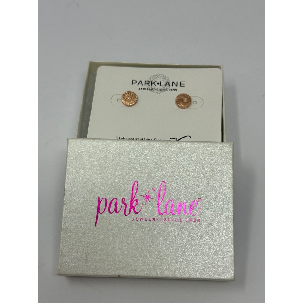 NEW! Park Lane Rose Gold Textured Circle Earrings S8